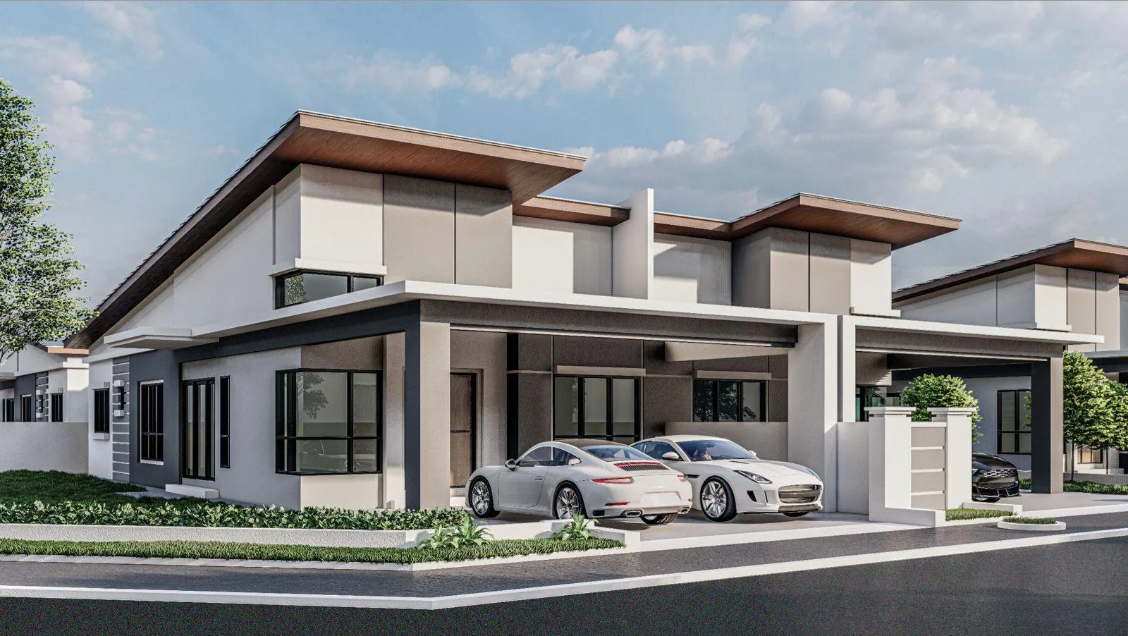 Klebang Ria Phase 8A single storey cluster semi-detached homes artist impression